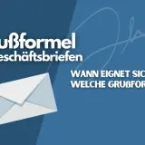 Ein Briefumschlag und die Frage: "Wann eignet sich welche Grußformel?" für Ihren nächsten Geschäftsbrief.