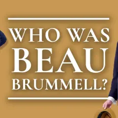 Ein Gemälde und ein Mann im Anzug stellen die Frage: Wer war Beau Brummell?