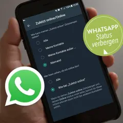WhatsApp-Einstellungen: Wähle, wer deinen "Zuletzt online"-Status sehen kann. Du kannst deinen Status verbergen.