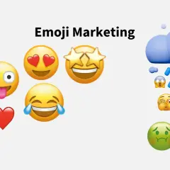 Bunte Emoticons wie lachende Gesichter, ein Herz und ein Teufel zeigen, was sind Emoticons und wie sie Emotionen ausdrücken.