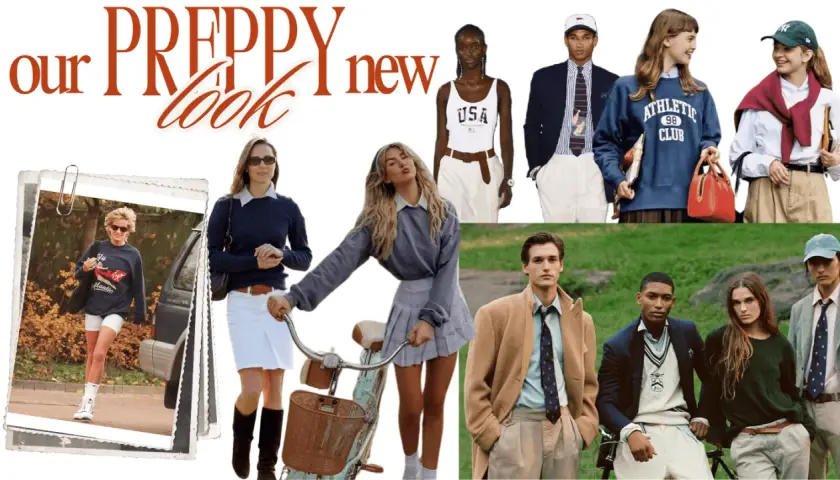 Was bedeutet preppy? Junge Leute in klassischen Outfits, von Prinzessin Diana bis zu modernen Models, verkörpern den preppy Look.