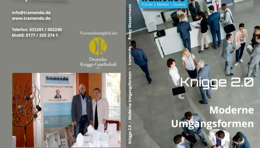 Romy Wassermann, Vorstandsmitglied der Deutschen Knigge-Gesellschaft, präsentiert "Knigge 2.0 - Moderne Umgangsformen".