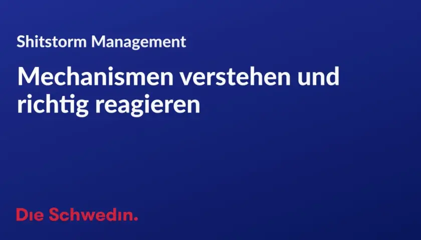Shitstorm Management: Mechanismen verstehen und richtig reagieren. Ein Leitfaden, um den Sturm zu überstehen.