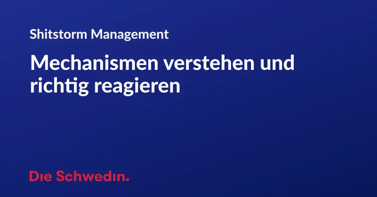 Shitstorm Management: Mechanismen verstehen und richtig reagieren. Ein Leitfaden, um den Sturm zu überstehen.