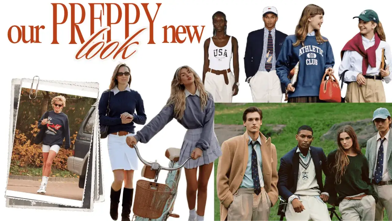 Was bedeutet preppy? Junge Leute in klassischen Outfits, von Prinzessin Diana bis zu modernen Models, verk&ouml;rpern diesen Stil.
