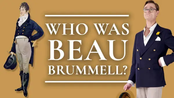Ein Gemälde und ein Mann im Anzug stellen die Frage: Wer war Beau Brummell?